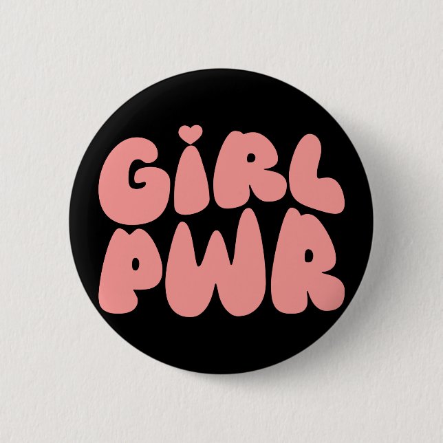 Girl Power Feminist Button (Vorderseite)