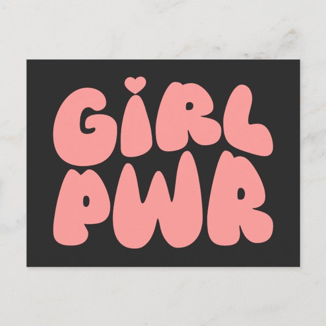 Girl Power Feminist Postkarte (Vorderseite)
