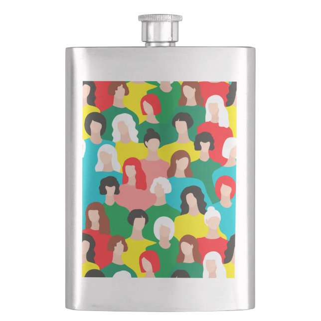 Girl-Power Flachmann (Vorderseite)