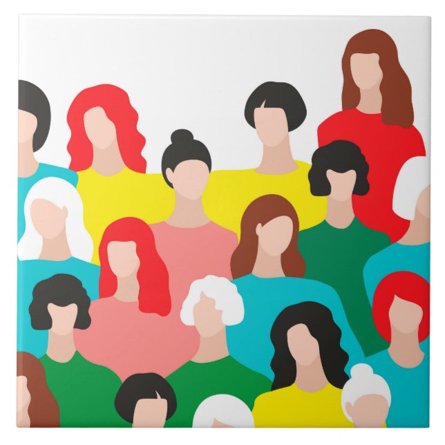 Girl-Power Fliese (Vorderseite)