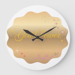 Girl-Power-Form Große Wanduhr