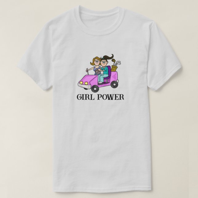 Girl Power Golf T - Shirt (Design vorne)