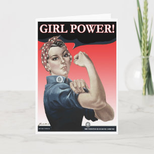 Girl-Power-Grußkarte Karte