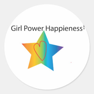 Girl Power Happy Sticker