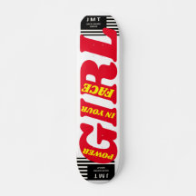 GIRL POWER IN YOUR FACE JM7 3/4" Skateboard Deck