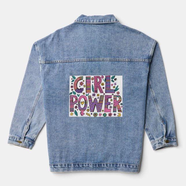 Girl-Power Jeansjacke (Rückseite)