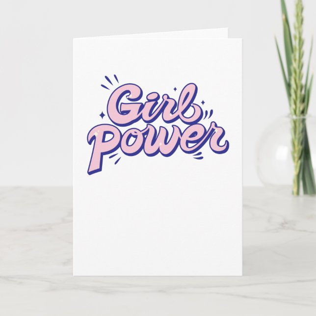 Girl-Power Karte (Vorderseite)