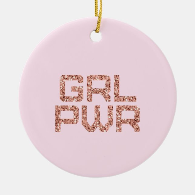 Girl-Power Keramik Ornament (Vorne)