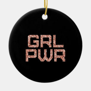 Girl-Power Keramik Ornament