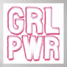 Girl Power Lettering Poster