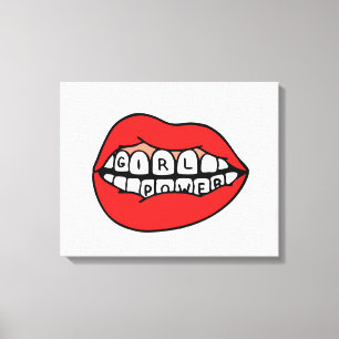 Girl Power Lips Leinwanddruck