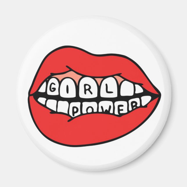 Girl Power Lips Magnet (Vorne)