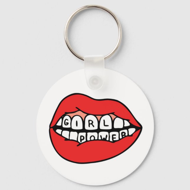 Girl Power Lips Schlüsselanhänger (Vorderseite)