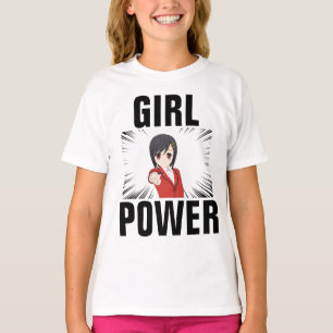 GIRL POWER MANGA ANIME T - SHIRT