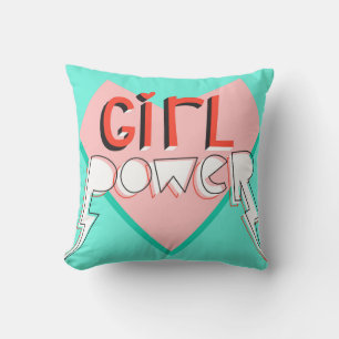 Girl-Power: Niedlicher grafischer Slogan Kissen