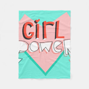 Girl-Power. Niedliches Design mit brillantem grafi Fleecedecke