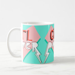 Girl-Power. Niedliches Design mit brillantem grafi Kaffeetasse