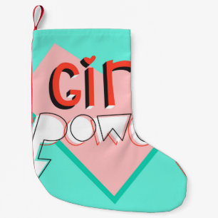 Girl-Power. Niedliches Design mit brillantem grafi Kleiner Weihnachtsstrumpf