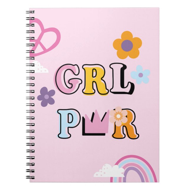 Girl Power Pattern Notizblock (Vorderseite)