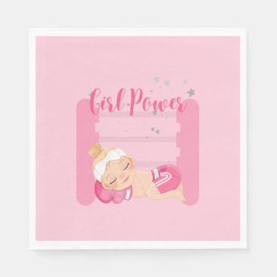 Girl-Power pink Serviette