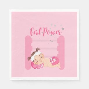 Girl-Power pink Serviette