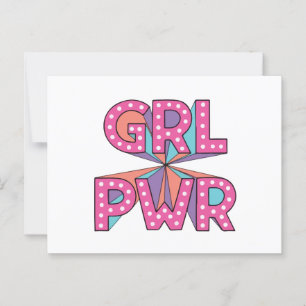 Girl-Power Postkarte