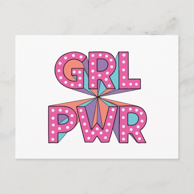 Girl-Power Postkarte (Vorderseite)