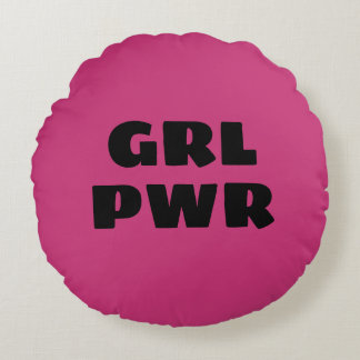 Girl-Power - Rundes Kissen