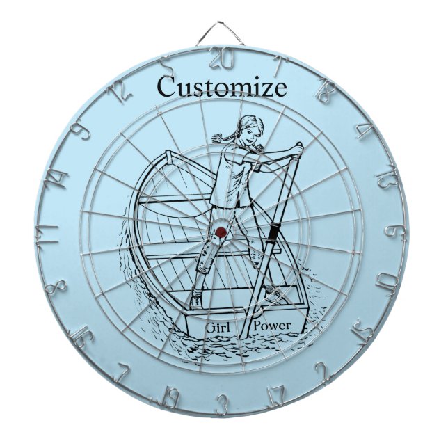 Girl Power Sculling Boat Thunder_Cove Dartscheibe (vorne)