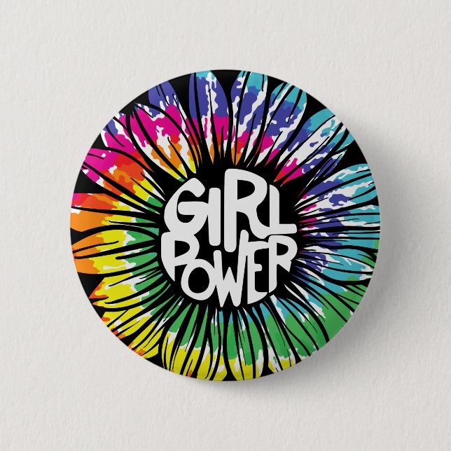 Girl Power T - Shirt Button (Vorderseite)