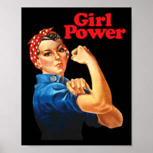 Girl Power T Shirt Frauenweibchen Roar Resist No Poster