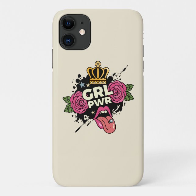 Girl Power Tattoo Style Case-Mate iPhone Hülle (Rückseite)