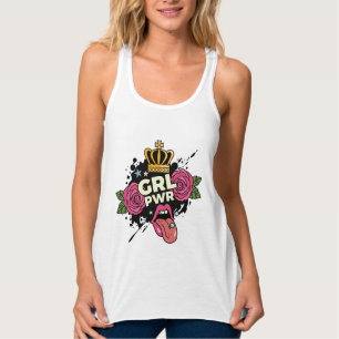 Girl Power Tattoo Style Tank Top