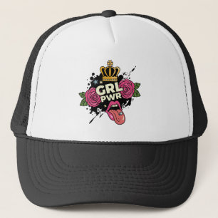 Girl Power Tattoo Style Truckerkappe