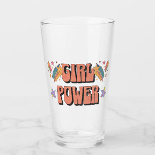 Girl-Power-Textdesign mit Sternen Glas