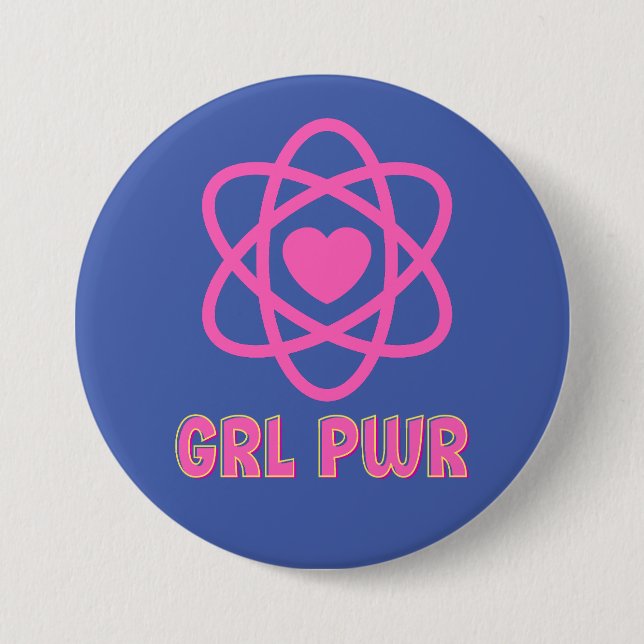 Girl Power Throw Kissen Button (Vorderseite)