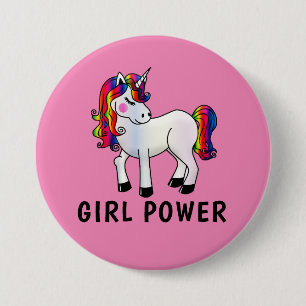 GIRL POWER UNICORN-TASTEN BUTTON
