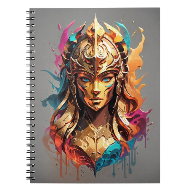 Girl-Power: Warrior-Frau v01 Notizblock (Vorderseite)