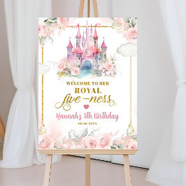 Girl Princess Ihre königliche Fivität Begrüßungsze Poster