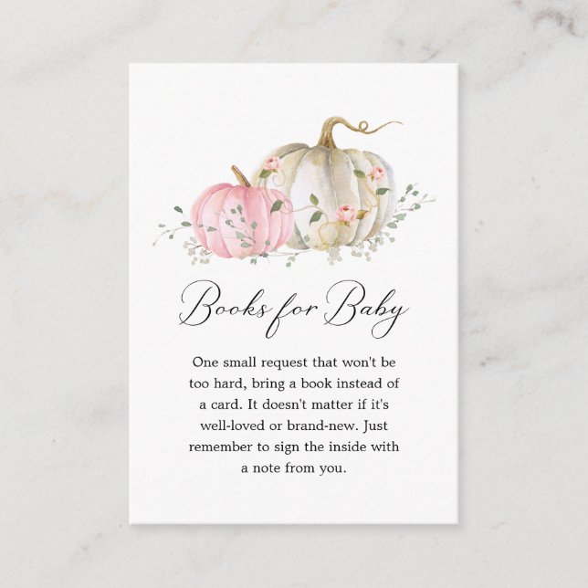 Girl Pumpkin Books for Baby Enclosure Card Begleitkarte (Vorderseite)