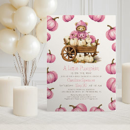 Girl Pumpkin erntet Autumn Baby Shoower Einladung
