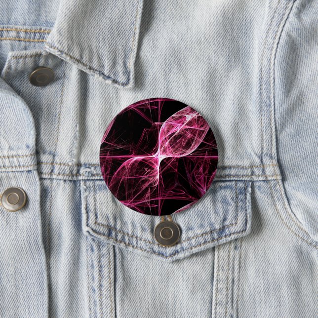 Girl Punk Rock Pink Energy Waves Button (Beispiel)