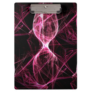 Girl Punk Rock Pink Energy Waves Klemmbrett