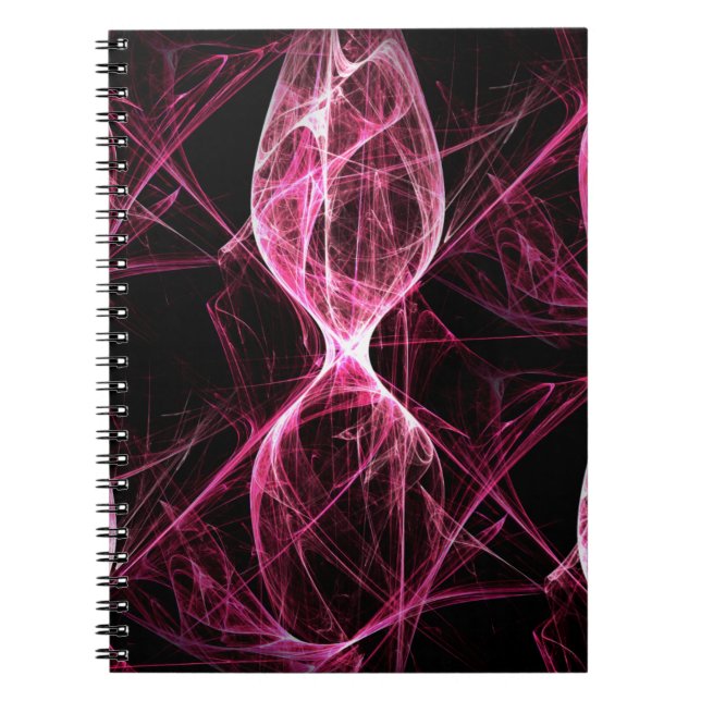 Girl Punk Rock Pink Energy Waves Notizblock (Vorderseite)