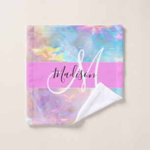 Girl Rainbow Holographic Iridescente Monogramme No