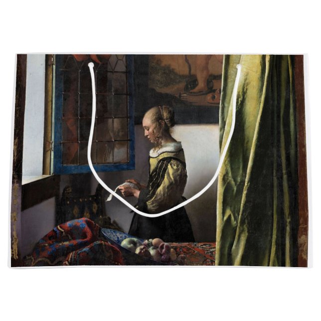 Girl Reading a Letter at a Open Window, Vermeer Große Geschenktüte (Vorderseite)