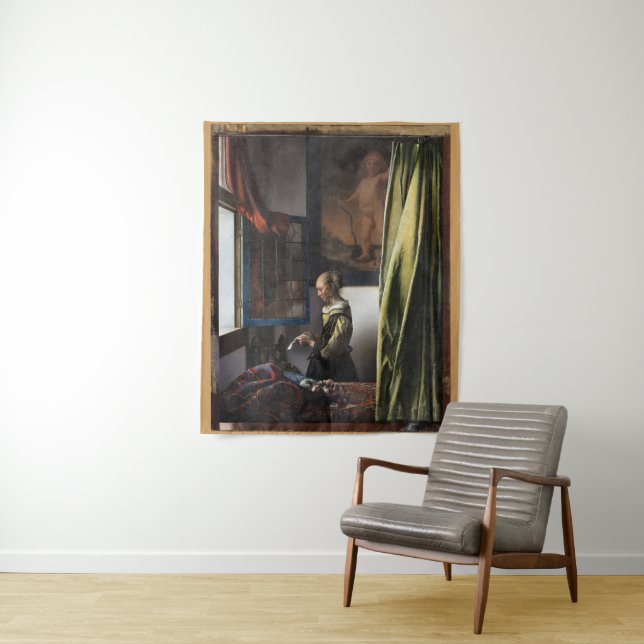 Girl Reading a Letter at a Open Window, Vermeer Wandteppich (Beispiel)