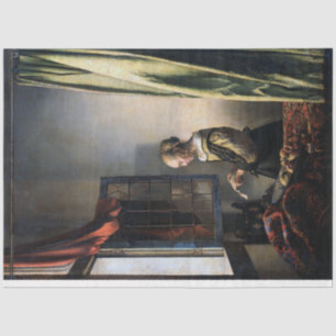 Girl Reading a Letter at Window, Vermeer Seidenpapier