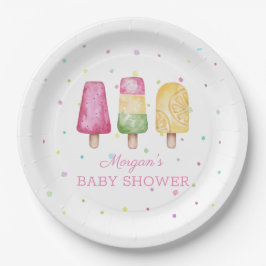 Girl Ready to Pop Summer Baby Dusche Pappteller