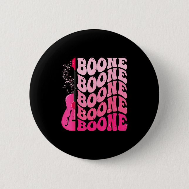 Girl Retro Boone Groovy Flower First Name D 80's  Button (Vorderseite)